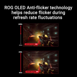 ASUS ROG Strix OLED XG27AQDMES Moniteur Gaming ― 27 Pouces (26,5 Pouces Visibles) 1440p QD-OLED, 240 Hz, 0,03 ms, capteur de pro