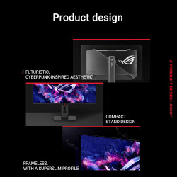 ASUS ROG Strix OLED XG27AQDMES Moniteur Gaming ― 27 Pouces (26,5 Pouces Visibles) 1440p QD-OLED, 240 Hz, 0,03 ms, capteur de pro