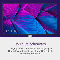 Dell P2425H 24" Full HD (1920x1080) Écran PC, 100Hz, IPS, 5ms, 99% sRGB, USB-C, DisplayPort, HDMI, VGA, 4X USB, Garantie 3 Ans, 