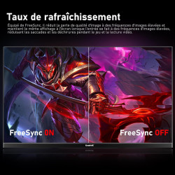 Gawfolk Écran PC 24,5 Pouces, Moniteur de Jeu pour Ordinateur 200 Hz, FHD 1080p, Haut-parleurs intégrés, 1 ms, FreeSync, 99% sRG
