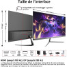 Gawfolk Écran PC 24,5 Pouces, Moniteur de Jeu pour Ordinateur 200 Hz, FHD 1080p, Haut-parleurs intégrés, 1 ms, FreeSync, 99% sRG