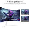 Gawfolk Écran PC 27 Pouces incurvé 180Hz Gaming Computer Moniteur, 1800R,1ms，FHD 1080p, 178 ° Grand Angle,Haut-Parleur intégré, 