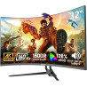 Gawfolk Écran PC 32 pouces 4K UHD incurvé 1500R, moniteur de jeu eSports 160Hz, 1ms, Adaptive Sync, 128%sRGB, grand angle de vis