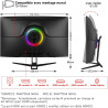 Gawfolk Écran PC 32 pouces 4K UHD incurvé 1500R, moniteur de jeu eSports 160Hz, 1ms, Adaptive Sync, 128%sRGB, grand angle de vis