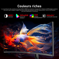 Gawfolk Écran PC Ultra Large 34 Pouces 1500R incurvé 120Hz Gaming Computer Moniteur,21:9 UWQHD(3440x1440)，128% sRGB，FreeSync，HDR