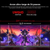Gawfolk Écran PC Gaming Incurvé Ultrawide 34 Pouces 165 Hz, Moniteur 3800R 21:9 UWQHD (3440x1440), 120% sRGB, 1 ms, Adaptive Syn
