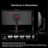 Gawfolk Écran PC Gaming Incurvé Ultrawide 34 Pouces 165 Hz, Moniteur 3800R 21:9 UWQHD (3440x1440), 120% sRGB, 1 ms, Adaptive Syn