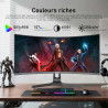 Gawfolk Écran PC Ultra Large 34 Pouces 1500R incurvé 200Hz Gaming Computer Moniteur,21:9 UWQHD(3440x1440),120% sRGB,Adaptive Syn