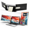 Domyfan Écran Portable 15.6" Triple Moniteur pour Ordinateur Portable 120% sRGB FHD 1080P Convient à Toutes Les Tailles Laptop a