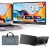 domyfan Moniteur pour Ordinateur Portable, 14 "1080P FHD Double Extension D'écran pour Ordinateur Portable, Plug and Play, pour 