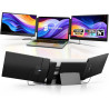 domyfan 14" Moniteur pour Ordinateur Portable, 1080P FHD Extension D'écran pour Ordinateur Portable, HDMI/USB-A/Type-C Plug and 
