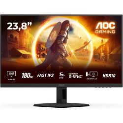 AOC Moniteur Q24G4RE 23.8 180Hz Fast IPS Dalle, 1ms GtG, HDR10, G-Sync Compatible, (2560x1440 HDMI 1x 2.0 DP 1x 1.4) Noir
