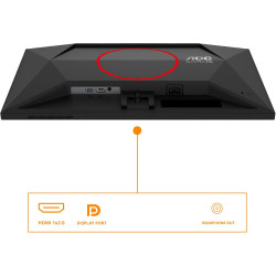 AOC Moniteur Q24G4RE 23.8 180Hz Fast IPS Dalle, 1ms GtG, HDR10, G-Sync Compatible, (2560x1440 HDMI 1x 2.0 DP 1x 1.4) Noir