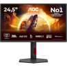 AOC Gaming Moniteur Q25G4SR 24.5 Pouce 300Hz Fast IPS Dalle, 0.3ms MPRT, HDR400, G-Sync Compatible, Ajustable en Hauteur, Haut-p