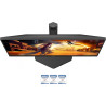 AOC Gaming Moniteur Q27G4SRU 27 Pouce 320Hz Fast IPS Dalle, 0.3ms MPRT, HDR400, G-Sync Compatible, Ajustable en Hauteur, Haut-pa