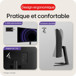LG UltraWide™ 34WR50QK-B Ecran PC Ultra Large 34" - Dalle VA résolution QHD (3440 x 1440), 5ms GtG 100Hz, HDR 10, sRGB 90% (CIE1