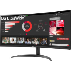LG UltraWide™ 34WR50QK-B Ecran PC Ultra Large 34" - Dalle VA résolution QHD (3440 x 1440), 5ms GtG 100Hz, HDR 10, sRGB 90% (CIE1