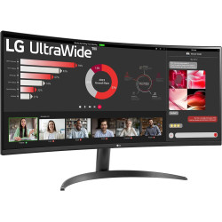LG UltraWide™ 34WR50QK-B Ecran PC Ultra Large 34" - Dalle VA résolution QHD (3440 x 1440), 5ms GtG 100Hz, HDR 10, sRGB 90% (CIE1