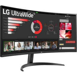LG UltraWide™ 34WR50QK-B Ecran PC Ultra Large 34" - Dalle VA résolution QHD (3440 x 1440), 5ms GtG 100Hz, HDR 10, sRGB 90% (CIE1