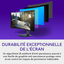 Alienware 34 écran pc gaming - aw3425dw, wqhd (3440x1440), 21:9 1800r incurvé, 240hz, qd oled, 0.03ms, compatible nvidia g-sync,