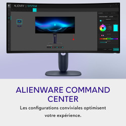 Alienware 34 écran pc gaming - aw3425dw, wqhd (3440x1440), 21:9 1800r incurvé, 240hz, qd oled, 0.03ms, compatible nvidia g-sync,