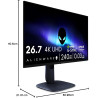 Alienware 27 écran pc gaming - aw2725q, 4k uhd (3840x2160), 240hz, qd oled, 0.03ms, compatible nvidia g-sync, amd freesync premi
