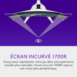 Alienware AW3225QF 32" 4K UHD (3840x2160) 1700R Écran PC Gaming Incurvé, 240Hz, QD OLED, 0.03ms, Compatible NVIDIA G-Sync, HDR, 