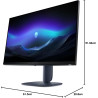 Alienware 27 Écran PC Gaming - AW2725DM, QHD (2560x1440), 180Hz, Fast IPS, 1ms, Compatible NVIDIA G-Sync, AMD FreeSync, 95% DCI-