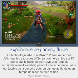 Dell 24 Écran PC Gaming - SE2426HG, Full HD (1920x1080), 240Hz, Fast IPS, 0.5ms, AMD FreeSync Premium, 99% sRGB, HDR10, VESA (10
