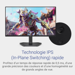 Dell 24 Écran PC Gaming - SE2426HG, Full HD (1920x1080), 240Hz, Fast IPS, 0.5ms, AMD FreeSync Premium, 99% sRGB, HDR10, VESA (10
