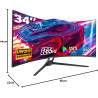 Gawfolk Écran PC Incurvé 34 Pouces, Moniteur Gaming 1500R 165Hz, Ecran PC UWQHD 2K 3440x1440, 128% sRGB, 1ms MPRT,Interface HDMI