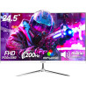 Gawfolk Écran PC 24.5 Pouces, Moniteur Gaming 200Hz, Ecran PC FHD 1920x1080, 100% sRGB, 1ms MPRT, Haut Parleurs Intégrés, Interf
