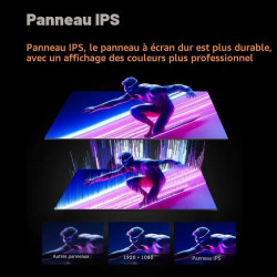 Gawfolk Écran PC 24.5 Pouces, Moniteur Gaming 200Hz, Ecran PC FHD 1920x1080, 100% sRGB, 1ms MPRT, Haut Parleurs Intégrés, Interf