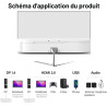 Gawfolk Écran PC 24.5 Pouces, Moniteur Gaming 200Hz, Ecran PC FHD 1920x1080, 100% sRGB, 1ms MPRT, Haut Parleurs Intégrés, Interf