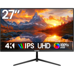 Gawfolk Écran PC 27 Pouces, Moniteur Gaming, Ecran PC UHD 4K 3840x2160 60Hz, 100% sRGB, 1ms MPRT,Interface HDMI & DP, Protection