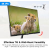 Gawfolk Écran PC 27 Pouces, Moniteur Gaming, Ecran PC UHD 4K 3840x2160 60Hz, 100% sRGB, 1ms MPRT,Interface HDMI & DP, Protection