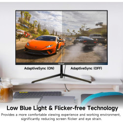 Gawfolk Écran PC 27 Pouces, Moniteur Gaming, Ecran PC UHD 4K 3840x2160 60Hz, 100% sRGB, 1ms MPRT,Interface HDMI & DP, Protection