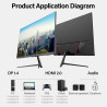Gawfolk Écran PC 27 Pouces, Moniteur Gaming, Ecran PC UHD 4K 3840x2160 60Hz, 100% sRGB, 1ms MPRT,Interface HDMI & DP, Protection