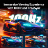 Gawfolk Écran PC Incurvé 27 Pouces, Moniteur Gaming 1800R 100Hz, Ecran PC FHD 1920x1080, 100% sRGB, 1ms MPRT, Haut Parleurs Inté