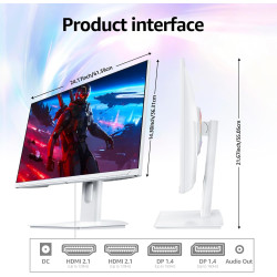 Gawfolk Écran PC 27 Pouces, Moniteur Gaming 160Hz, Ecran PC UHD 4K 3840x2160, 100% sRGB, 1ms MPRT, Interface HDMI & DP, Protecti