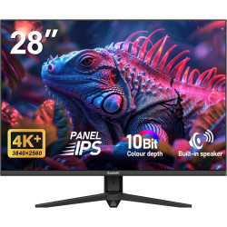 Gawfolk Écran PC 28 Pouces, Moniteur Gaming, Ecran PC UHD 4K 3840x2160 60Hz, 100% sRGB, 1ms MPRT, Haut Parleurs Intégrés, Interf