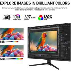 Gawfolk Écran PC 28 Pouces, Moniteur Gaming, Ecran PC UHD 4K 3840x2160 60Hz, 100% sRGB, 1ms MPRT, Haut Parleurs Intégrés, Interf