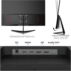 Gawfolk Écran PC 32 Pouces, Moniteur Gaming, Ecran PC UHD 4K 3840x2160 60Hz, 100% sRGB, 1ms MPRT,Interface HDMI & DP, Protection