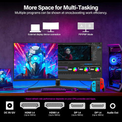 Gawfolk Écran PC Incurvé 34 Pouces, Moniteur Gaming 1500R 165Hz, Ecran PC UWQHD 3440x1440P, 100% sRGB, 1ms MPRT,Interface HDMI &
