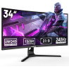 Gawfolk Écran PC Incurvé 34 Pouces, Moniteur Gaming 1500R 240Hz, Ecran PC UWQHD 3440x1440P, 100% sRGB, 1ms MPRT, Interface HDMI 
