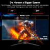 Gawfolk Écran PC 34 Pouces, Moniteur Gaming 120Hz, Ecran PC QHD 2K 256x144, 1% sRGB, 1ms MPRT, Haut Parleurs Intégrés, Interface