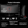 Gawfolk Écran PC 34 Pouces, Moniteur Gaming 120Hz, Ecran PC QHD 2K 256x144, 1% sRGB, 1ms MPRT, Haut Parleurs Intégrés, Interface