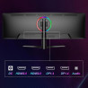 Gawfolk Écran PC Incurvé 44.5 Pouces, Moniteur Gaming 1500R 200Hz, Ecran PC DQHD 5120x1440P, 100% sRGB, 1ms MPRT, Interface HDMI