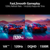 Gawfolk Écran PC Incurvé 49 Pouces, Moniteur Gaming 1500R 120Hz, Ecran PC Relevable，HDR 5K 5120x2880, 100% sRGB, 1ms MPRT, Inter