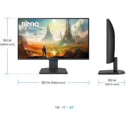 Benq gw2490ce moniteur ips 23,8" fhd 1080p 144hz eye-care, télétravail, usb-c, 1920x1080, optimiseur visuel, anti-scintillement,
